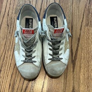 Golden Goose White Sneakers with Gold Star